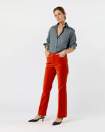 Load image into Gallery viewer, Kendall Flare 5-Pocket Jean in Persimmon Stretch Velveteen
