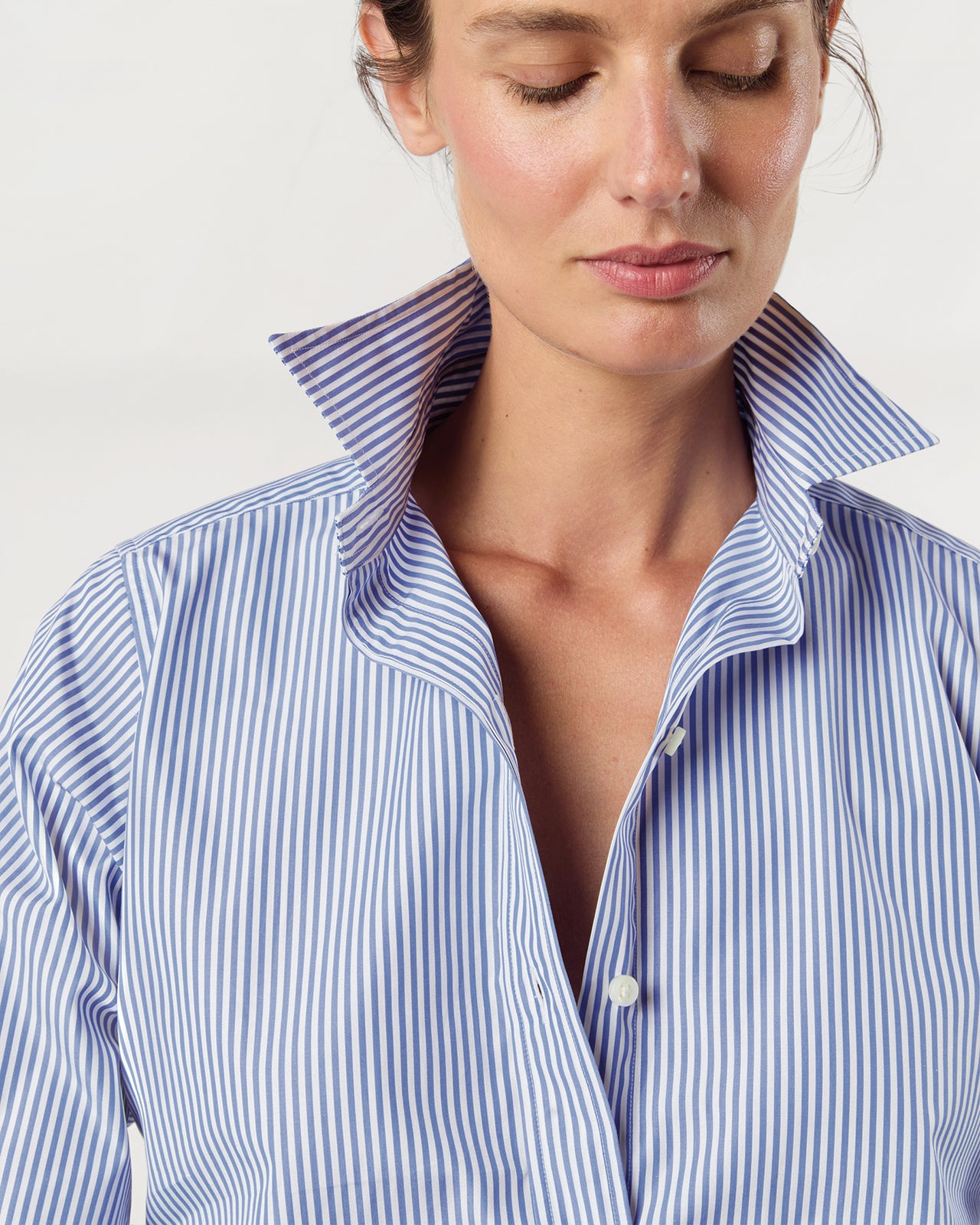 Icon Shirt in Blue Bengal Stripe Poplin