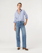 Load image into Gallery viewer, Icon Shirt in Blue Bengal Stripe Poplin
