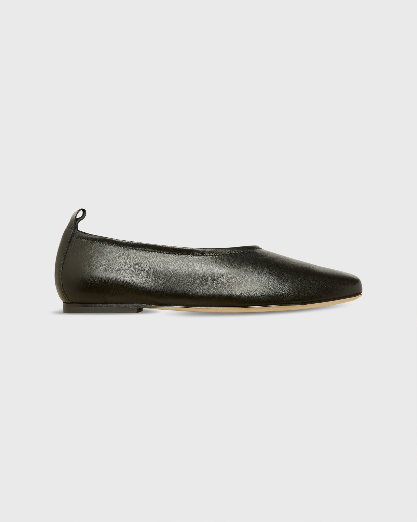 Belle Flat in Black Leather