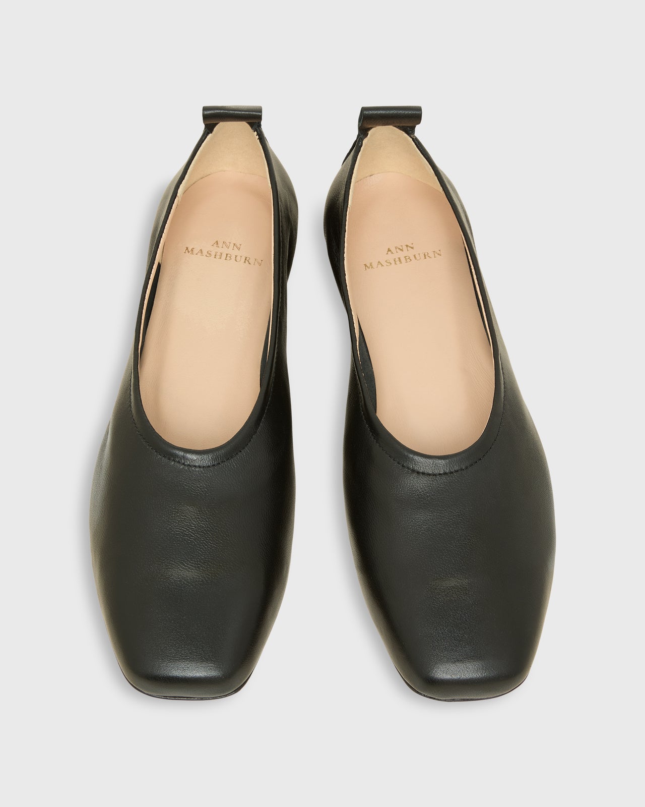 Belle Flat in Black Leather