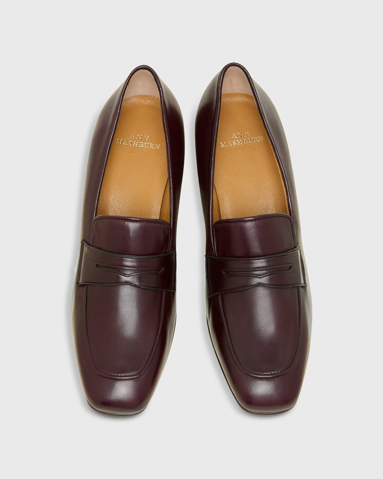 Loafer Heel in Mahogany Leather