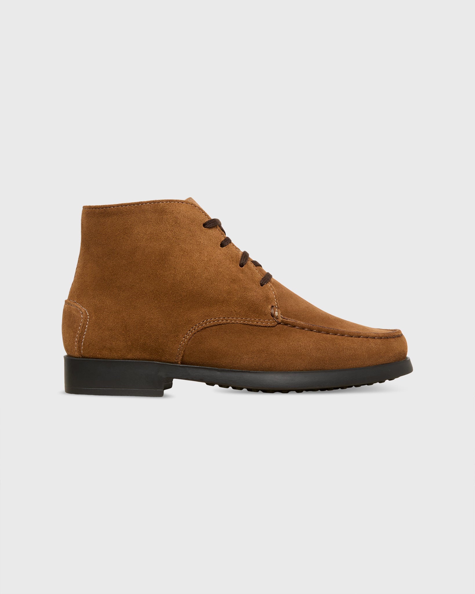 Moccasin Boot in Cigar Suede