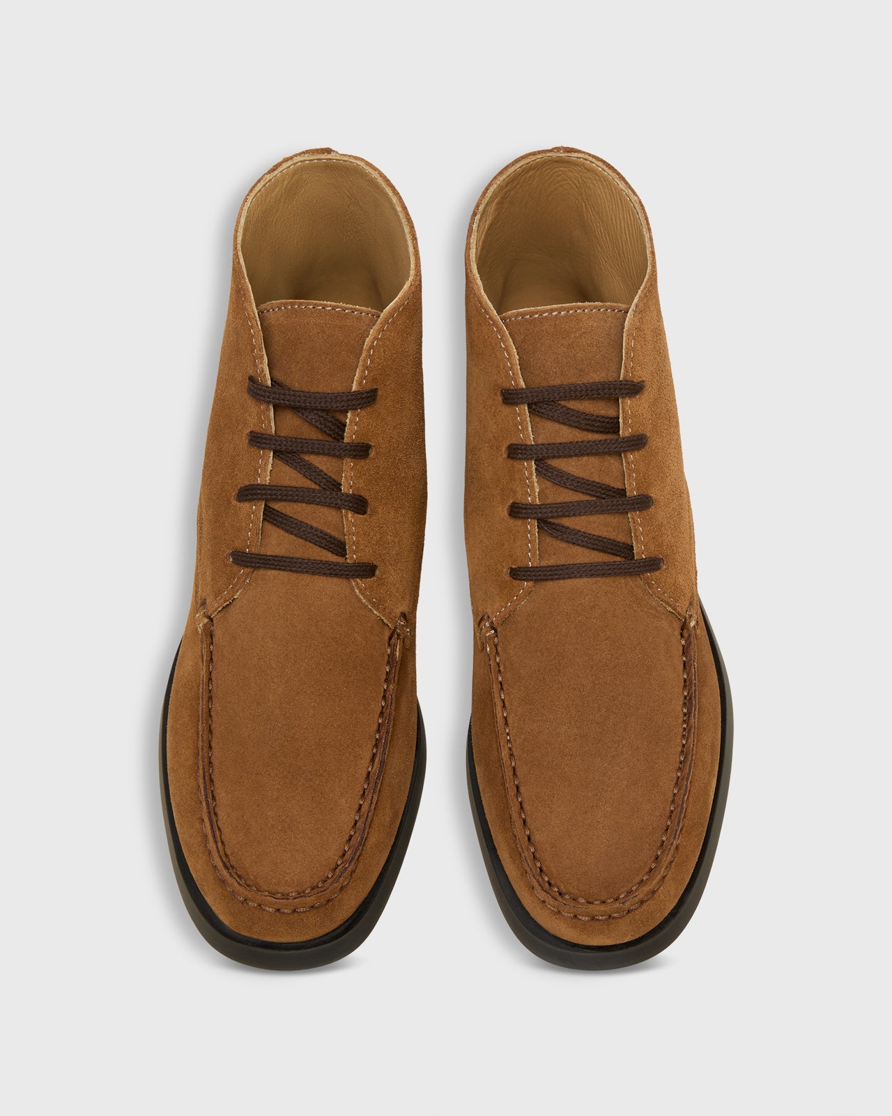 Moccasin Boot in Cigar Suede
