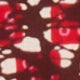 Short-Sleeved Button-Down Sport Shirt in Red Batik Print Poplin