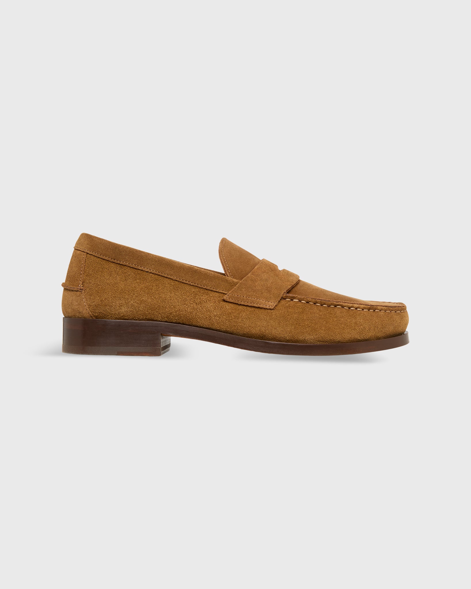 Handsewn Penny Loafer in Tobacco Suede