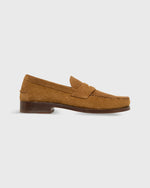 Load image into Gallery viewer, Handsewn Penny Loafer in Tobacco Suede
