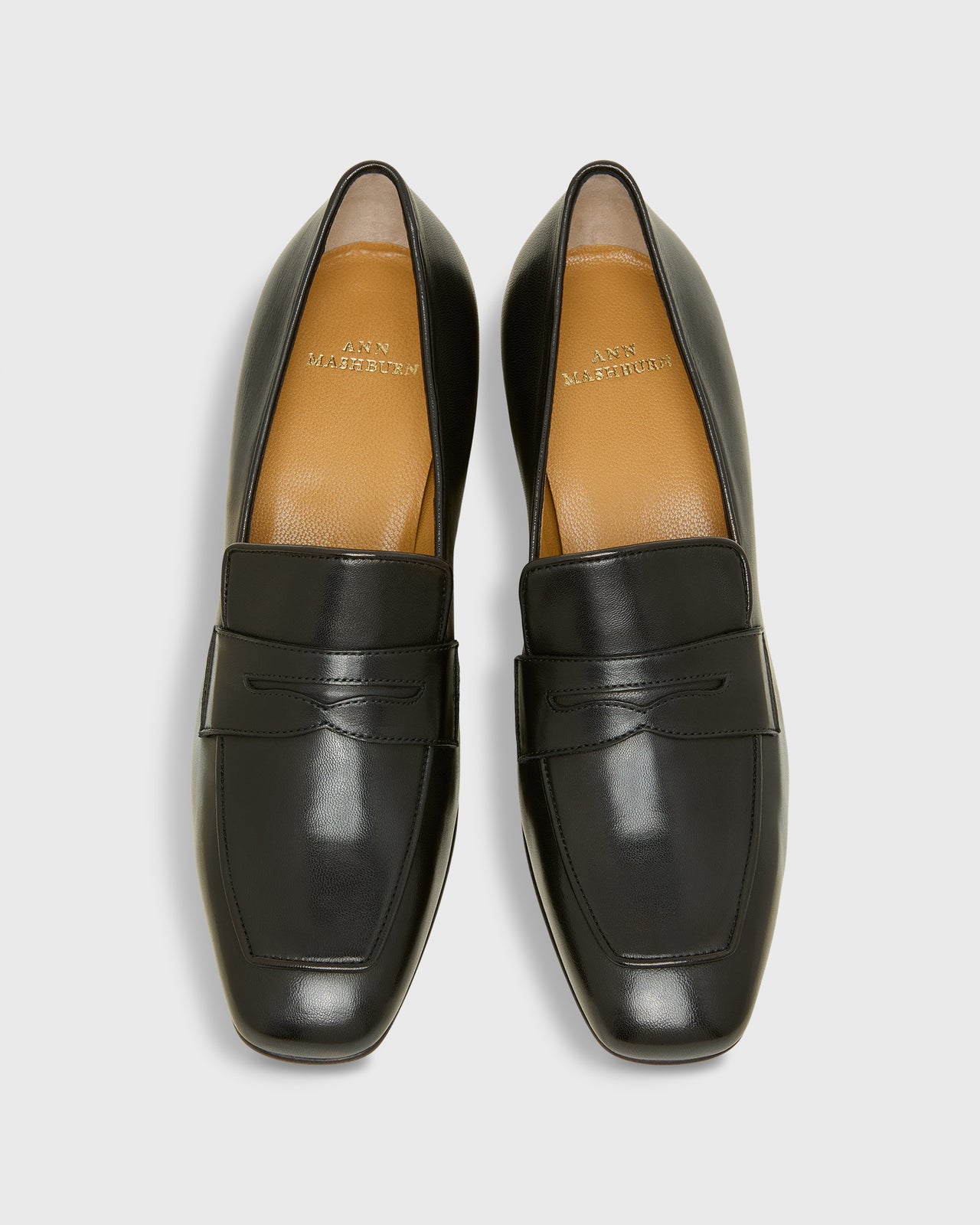 Loafer Heel in Black Leather