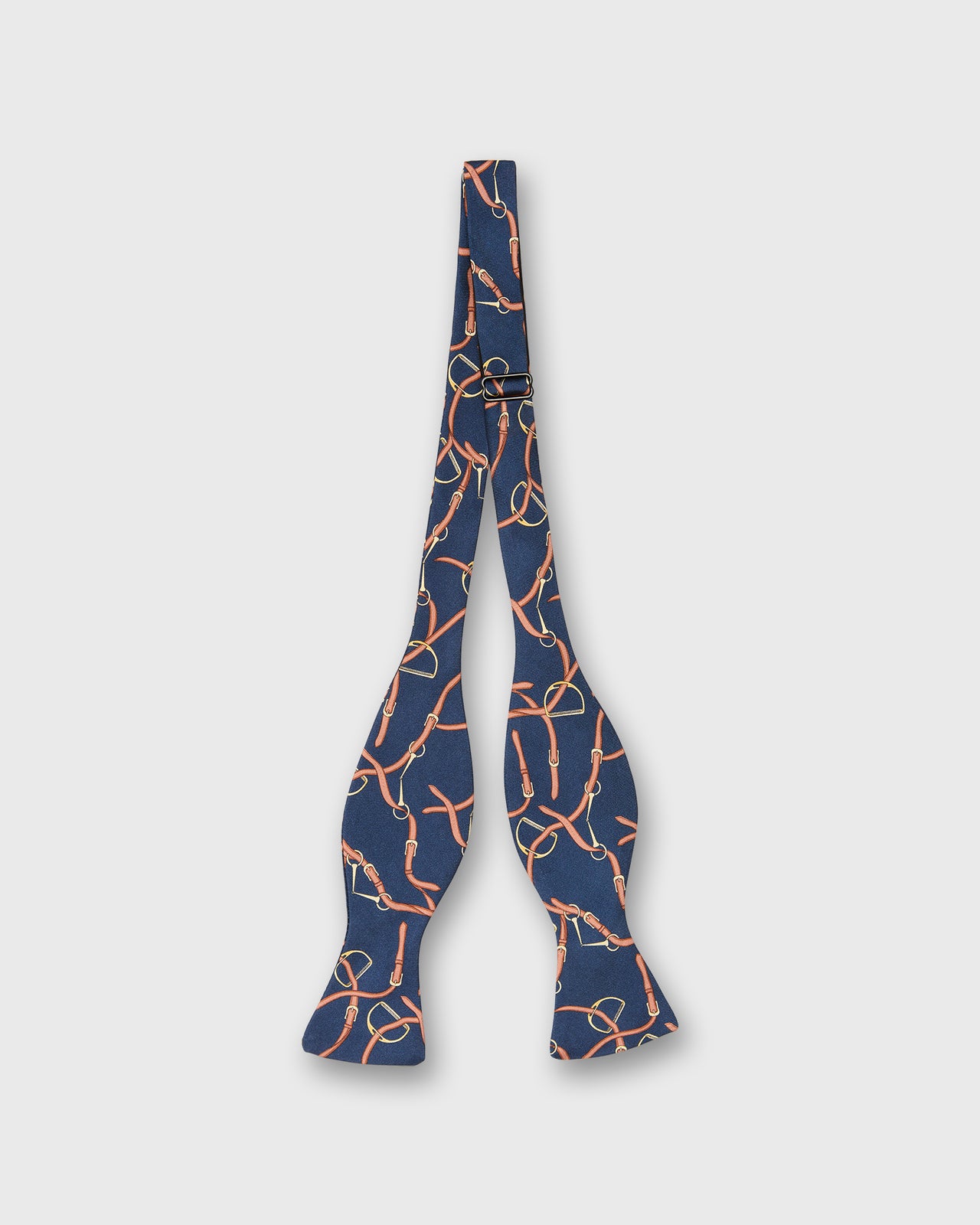Silk Bow Tie in Navy Stirrups