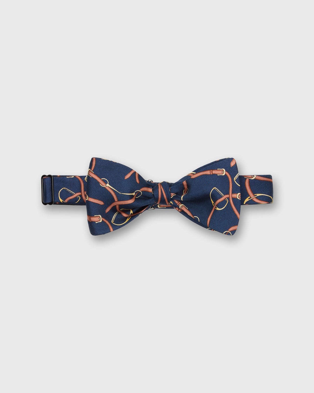 Silk Bow Tie in Navy Stirrups