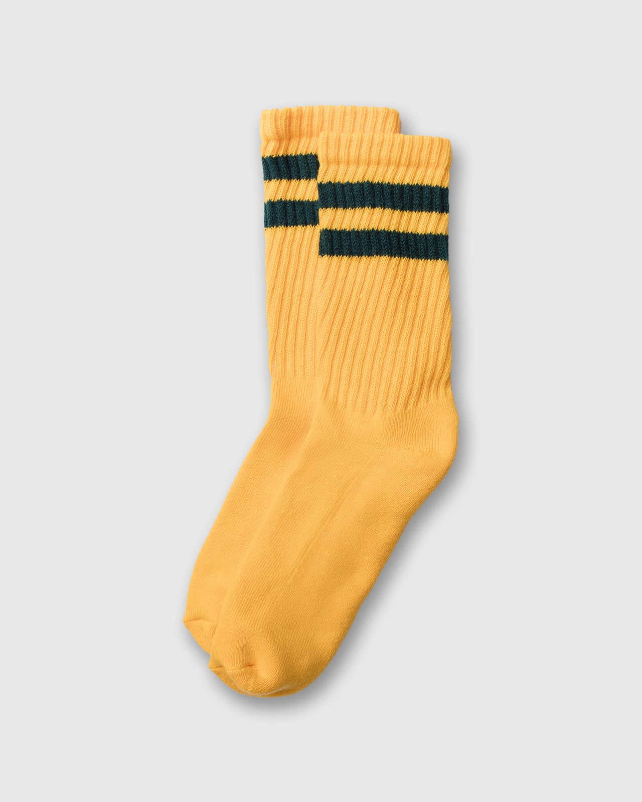 Retro Double Stripe Socks in Gold