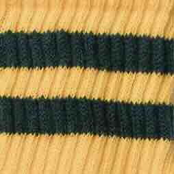 Retro Double Stripe Sock in Gold
