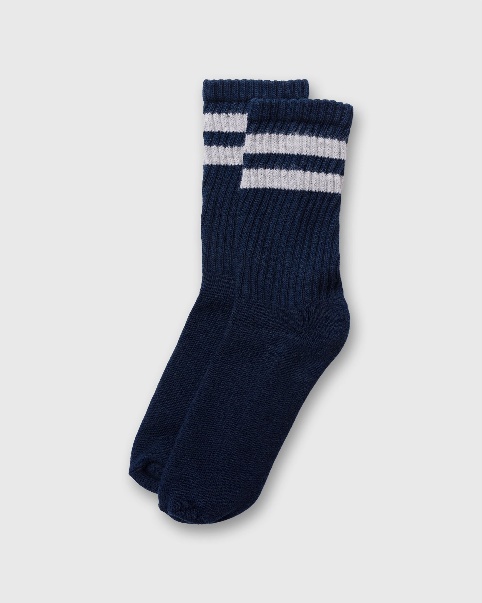 Retro Double Stripe Sock in Navy