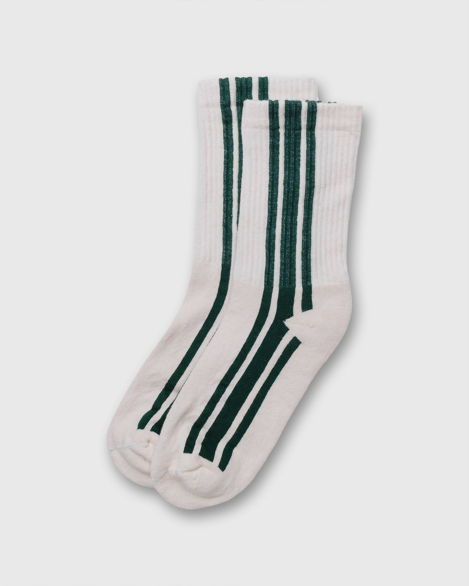 Vertical Stripe Sock in Green