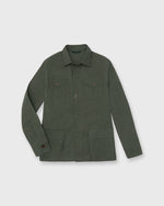 Load image into Gallery viewer, Military Jacket in Green Dry Waxed Poplin
