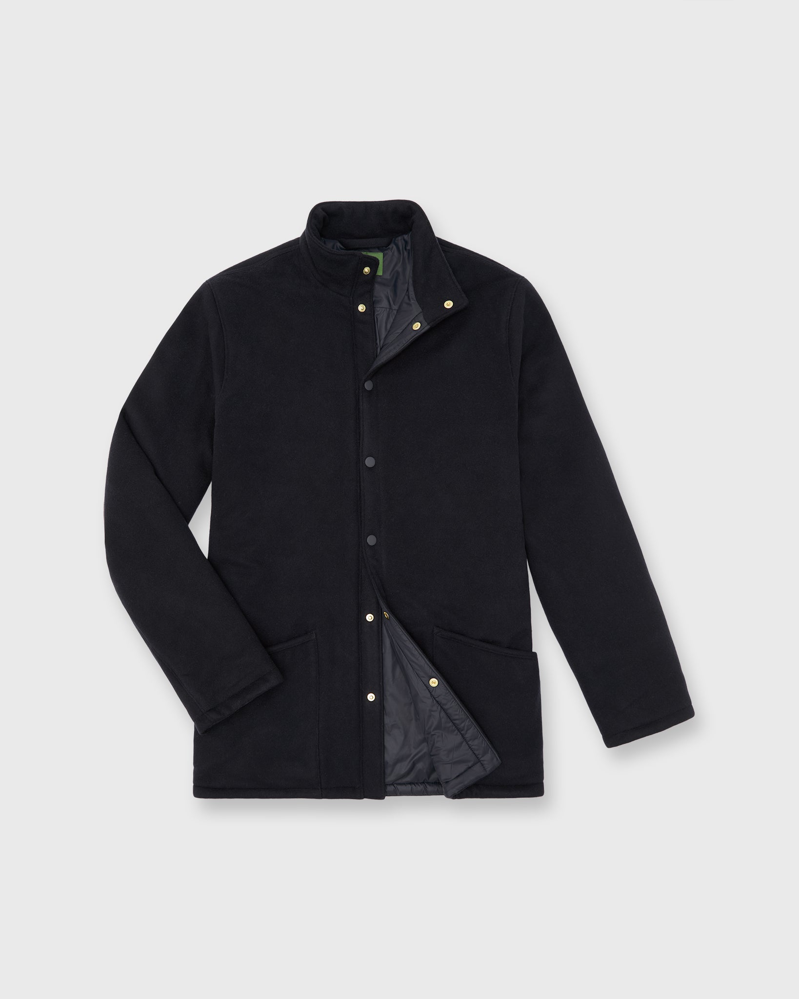 Cashpad Traveler's Estate Jacket in Navy Wool/Cashmere Flannel