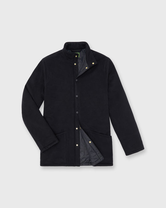 Cashpad Traveler's Estate Jacket in Navy Wool/Cashmere Flannel