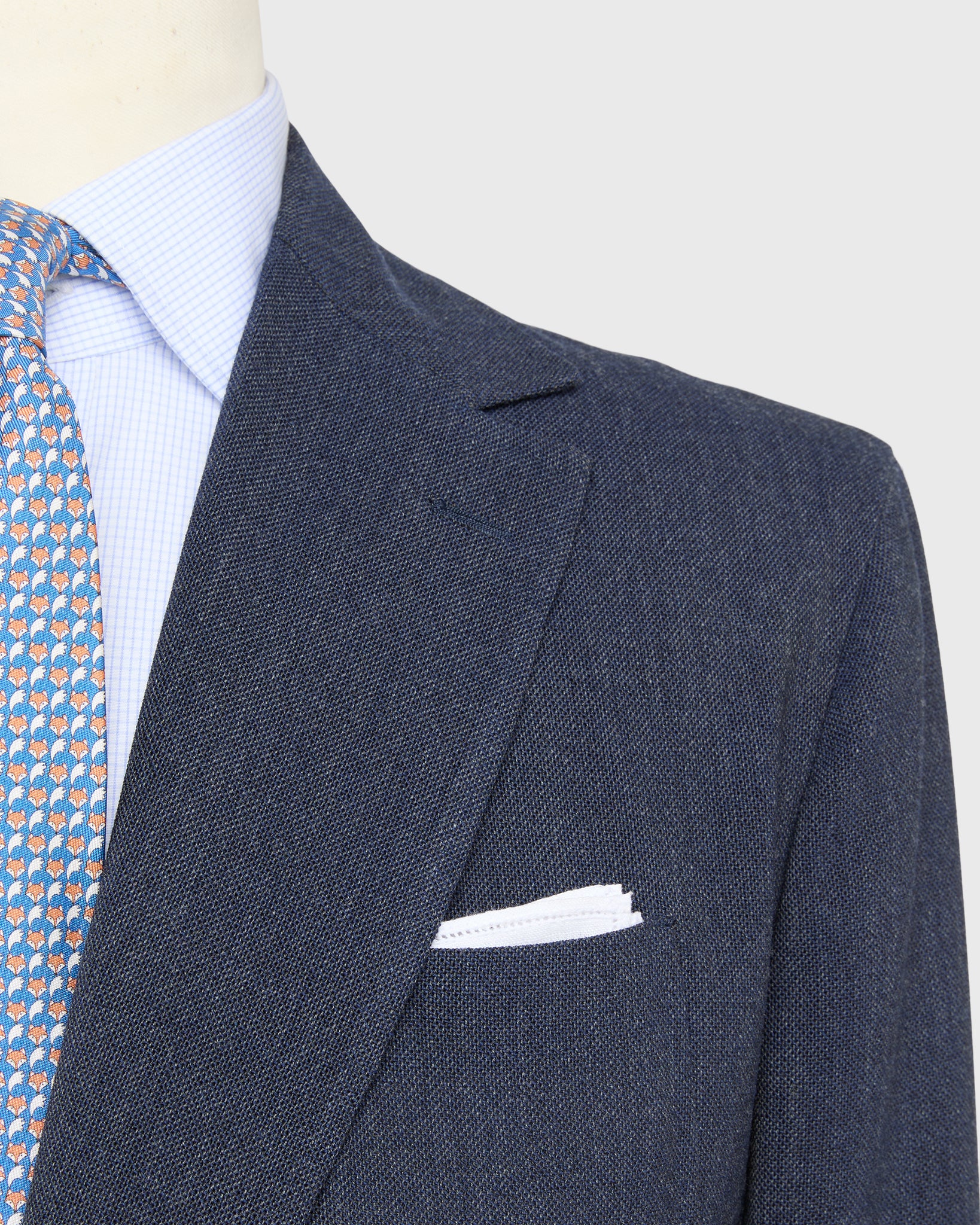 Ghost Blazer in Airforce Blue Quattro Hopsack