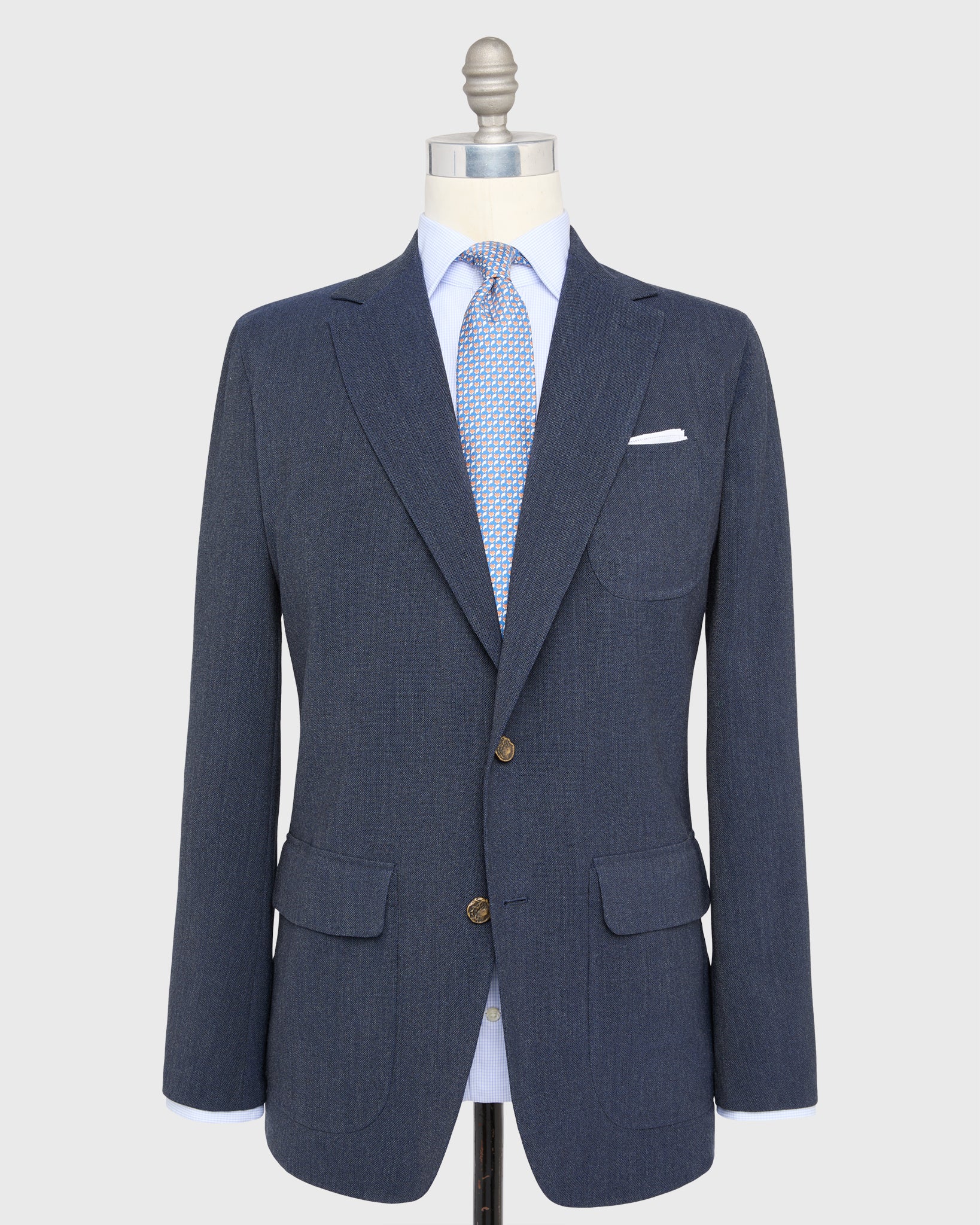 Ghost Blazer in Airforce Blue Quattro Hopsack