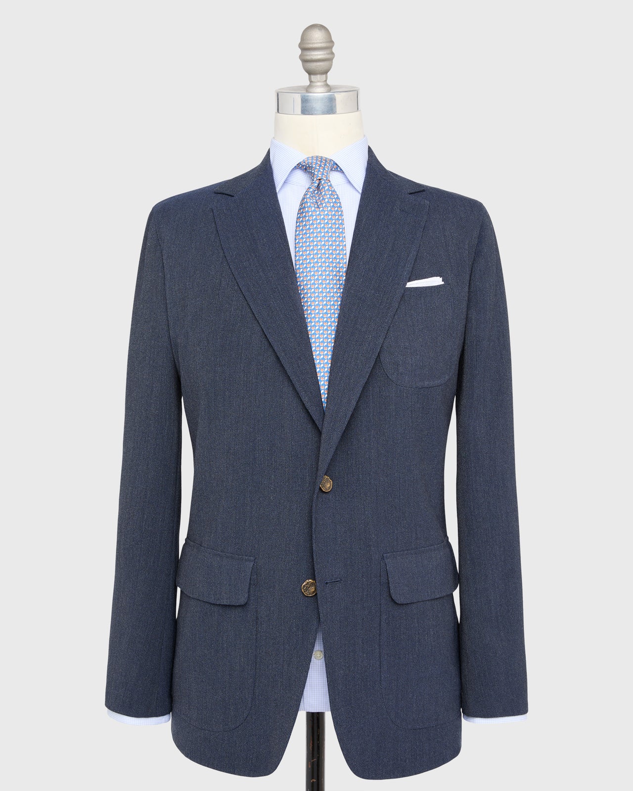 Ghost Blazer in Airforce Blue Quattro Hopsack