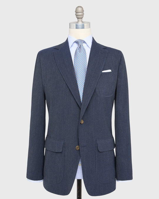 Ghost Blazer in Airforce Blue Quattro Hopsack