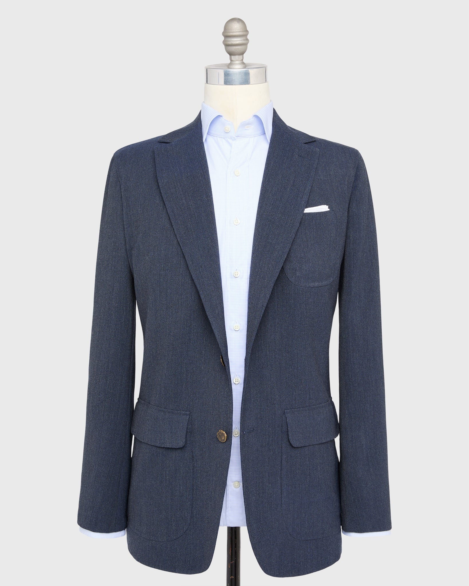 Ghost Blazer in Airforce Blue Quattro Hopsack | Shop Sid
