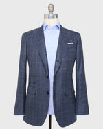 Load image into Gallery viewer, Virgil No. 2 Jacket in Navy/Blue/Aegean Windowpane Twill
