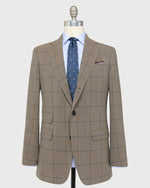 Load image into Gallery viewer, Virgil No. 2 Jacket in Flax/Blue/Gold Windowpane Quattro Hopsack
