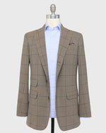 Load image into Gallery viewer, Virgil No. 2 Jacket in Flax/Blue/Gold Windowpane Quattro Hopsack
