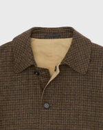Load image into Gallery viewer, Reversible Traveler's Trench in Peat/Espresso/Khaki Houndstooth Tweed

