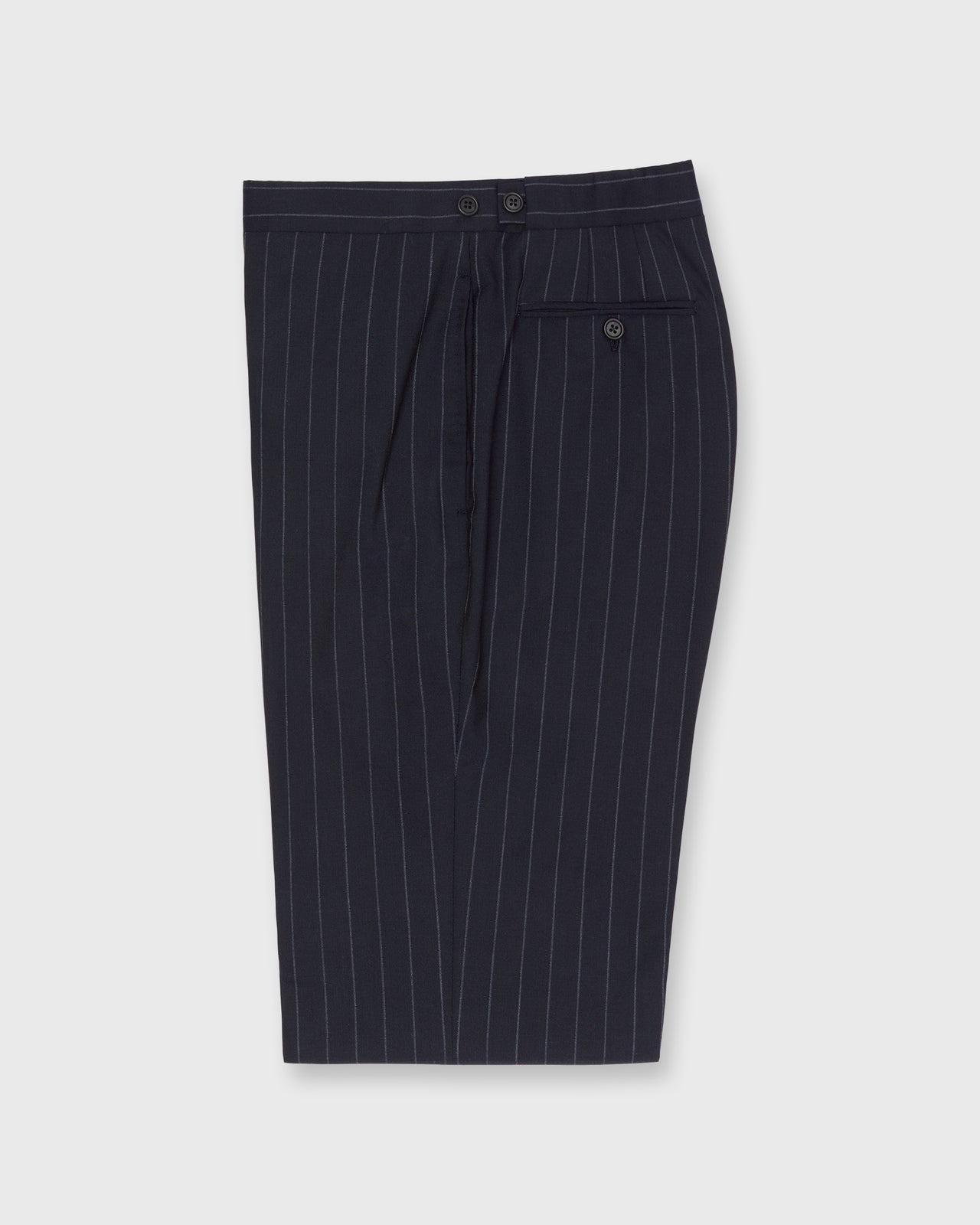 Virgil No. 4 Suit in Navy/Grey Chalk Stripe Plainweave
