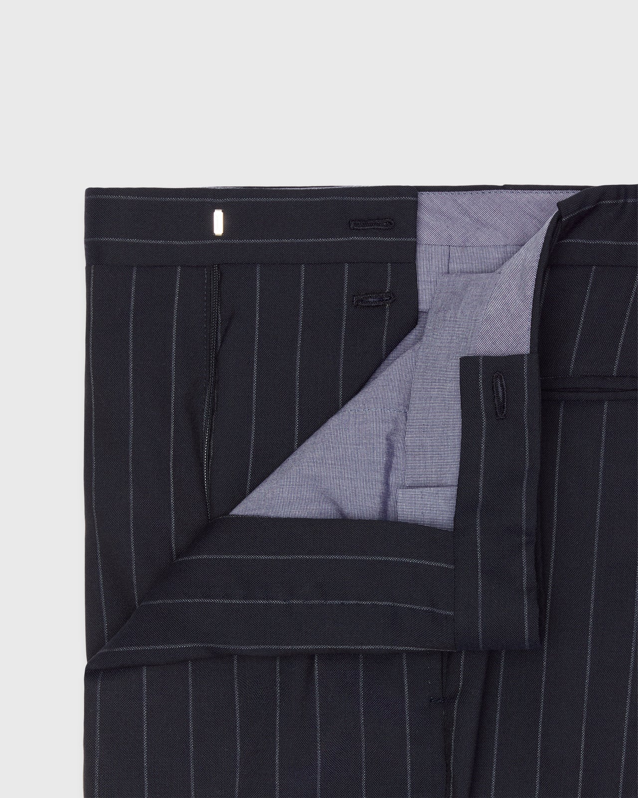 Virgil No. 4 Suit in Navy/Grey Chalk Stripe Plainweave
