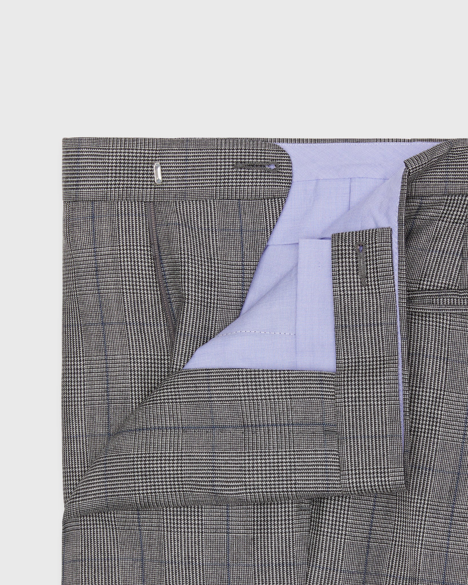 Virgil No. 3 Suit in Bone/Coal/Blue Glen Plaid Plainweave
