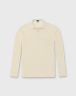 Load image into Gallery viewer, Long-Sleeved Polo in Bone Velour
