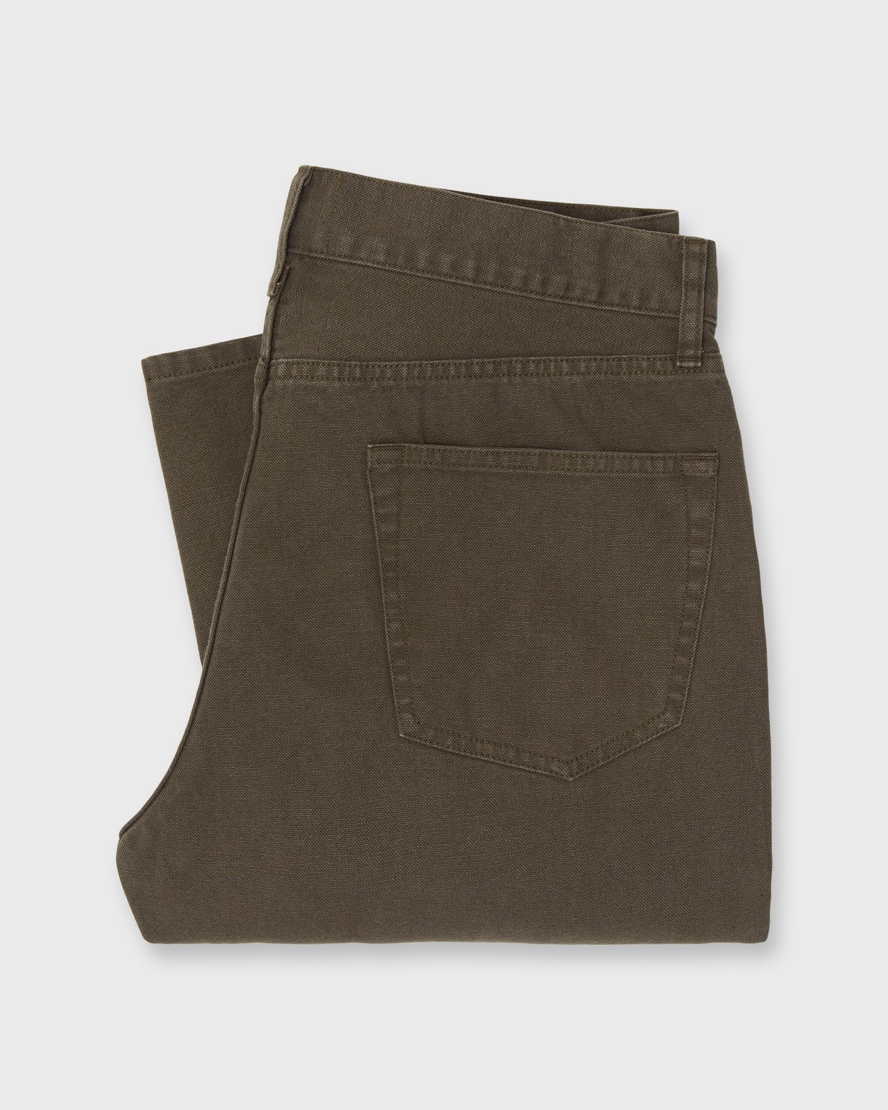 Slim Straight 5-Pocket Pant in Coffee Canvas