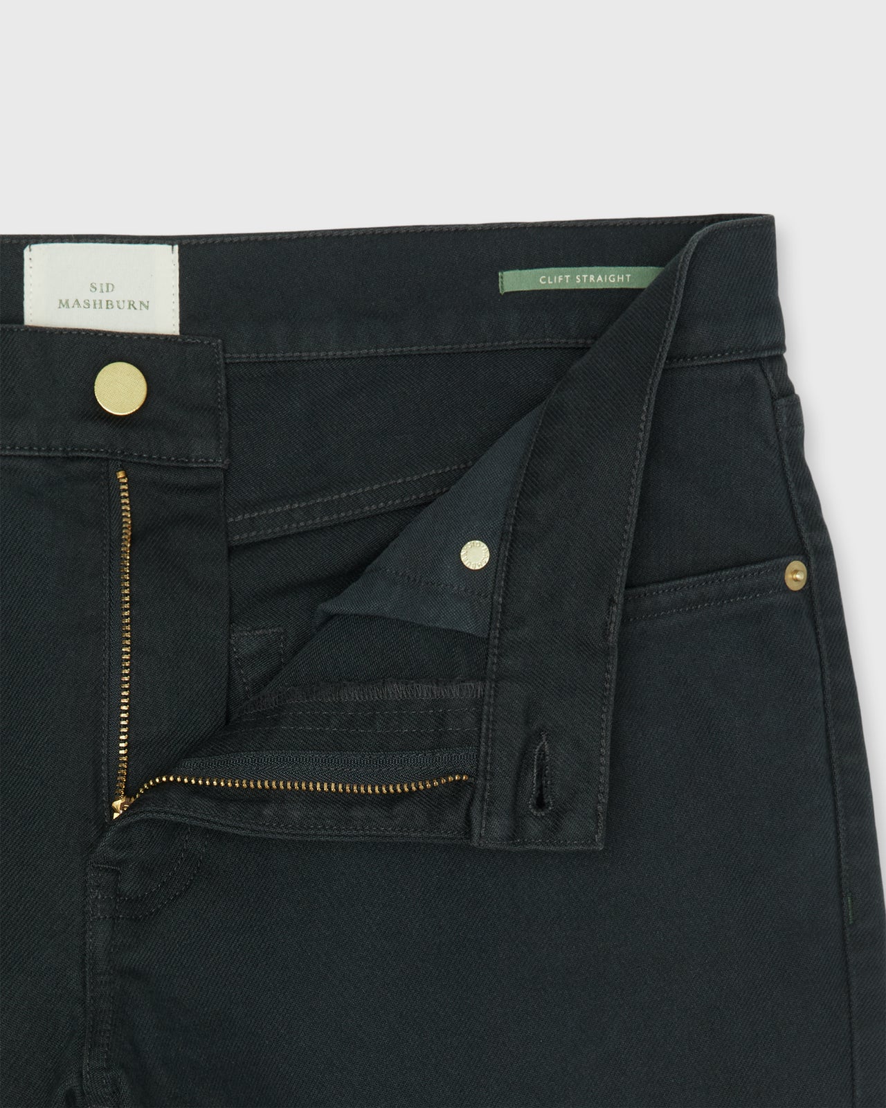 Clift Straight Leg Jean in Coal Garment Dyed Stretch Denim