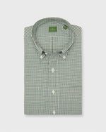 Load image into Gallery viewer, Button-Down Sport Shirt in Olive Small Gingham Poplin
