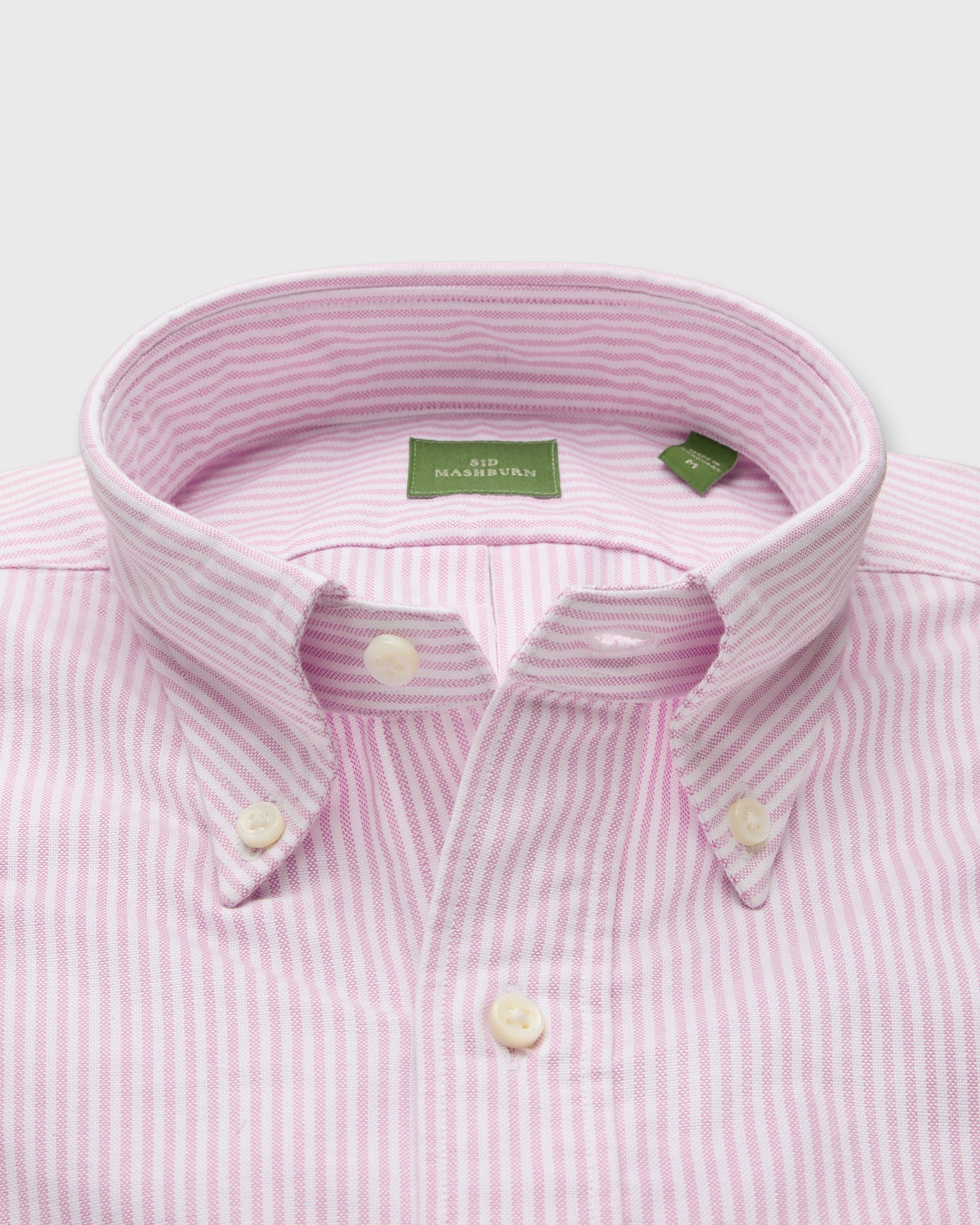 Button-Down Sport Shirt in Pink University Stripe Oxford