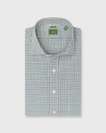 Load image into Gallery viewer, Slim-Fit Spread Collar Sport Shirt in Bone/Tobacco/Spruce Check Poplin
