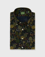 Load image into Gallery viewer, Button-Down Sport Shirt in Navy/Multi Woodland Print Lightweight Corduroy
