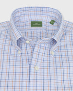 Load image into Gallery viewer, Button-Down Sport Shirt in Lavender/Maize/Blue Multi Tattersall Poplin
