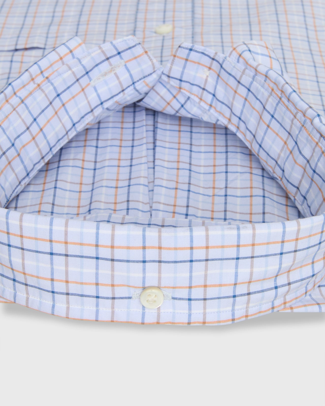 Button-Down Sport Shirt in Lavender/Maize/Blue Multi Tattersall Poplin