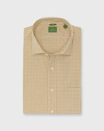 Load image into Gallery viewer, Slim-Fit Spread Collar Sport Shirt in Maize Small Gingham Poplin

