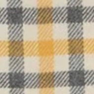 Spread Collar Sport Shirt in Maize/Grey Tattersall Flannel