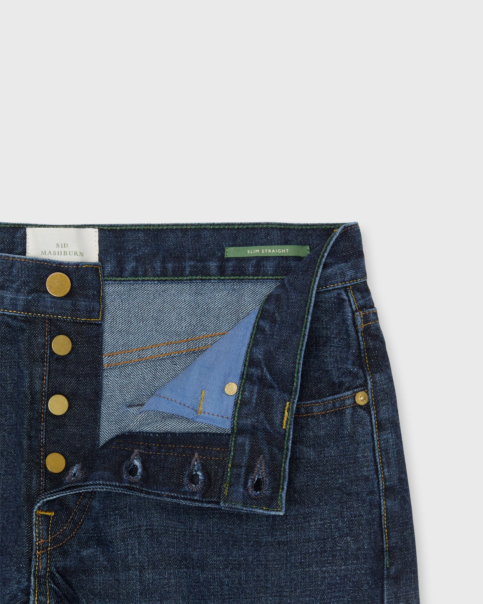 Slim Straight Jean in Japanese Selvedge Dark Rinse Denim