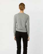 Load image into Gallery viewer, Rosie Cardigan in Mid Heather Grey Cashmere
