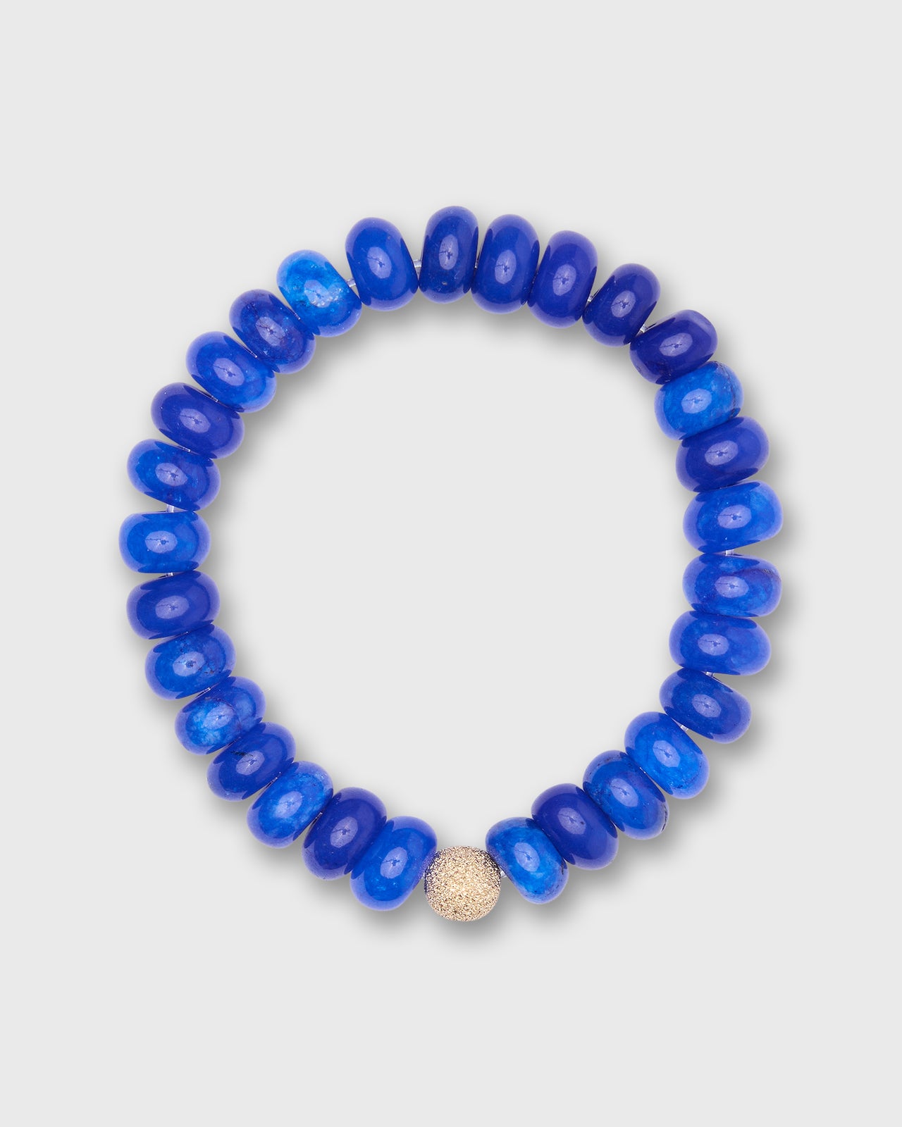 Semi Precious Beaded Bracelet in Royal Blue Monochrome
