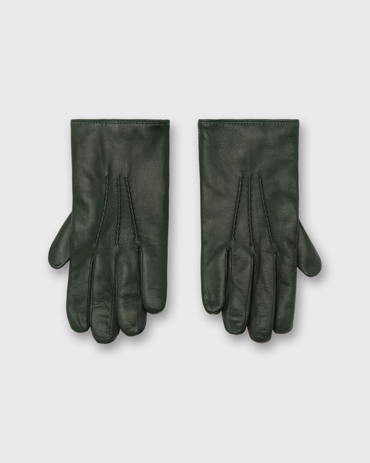 Cashmere-Lined Gloves in Bottle Green Nappa Leather
