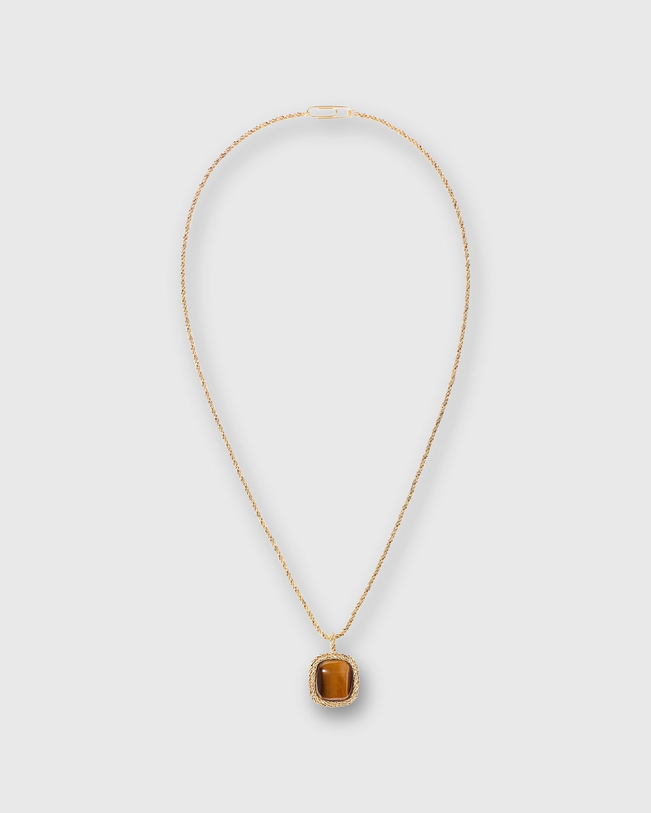Miki Long Necklace in Tiger Eye
