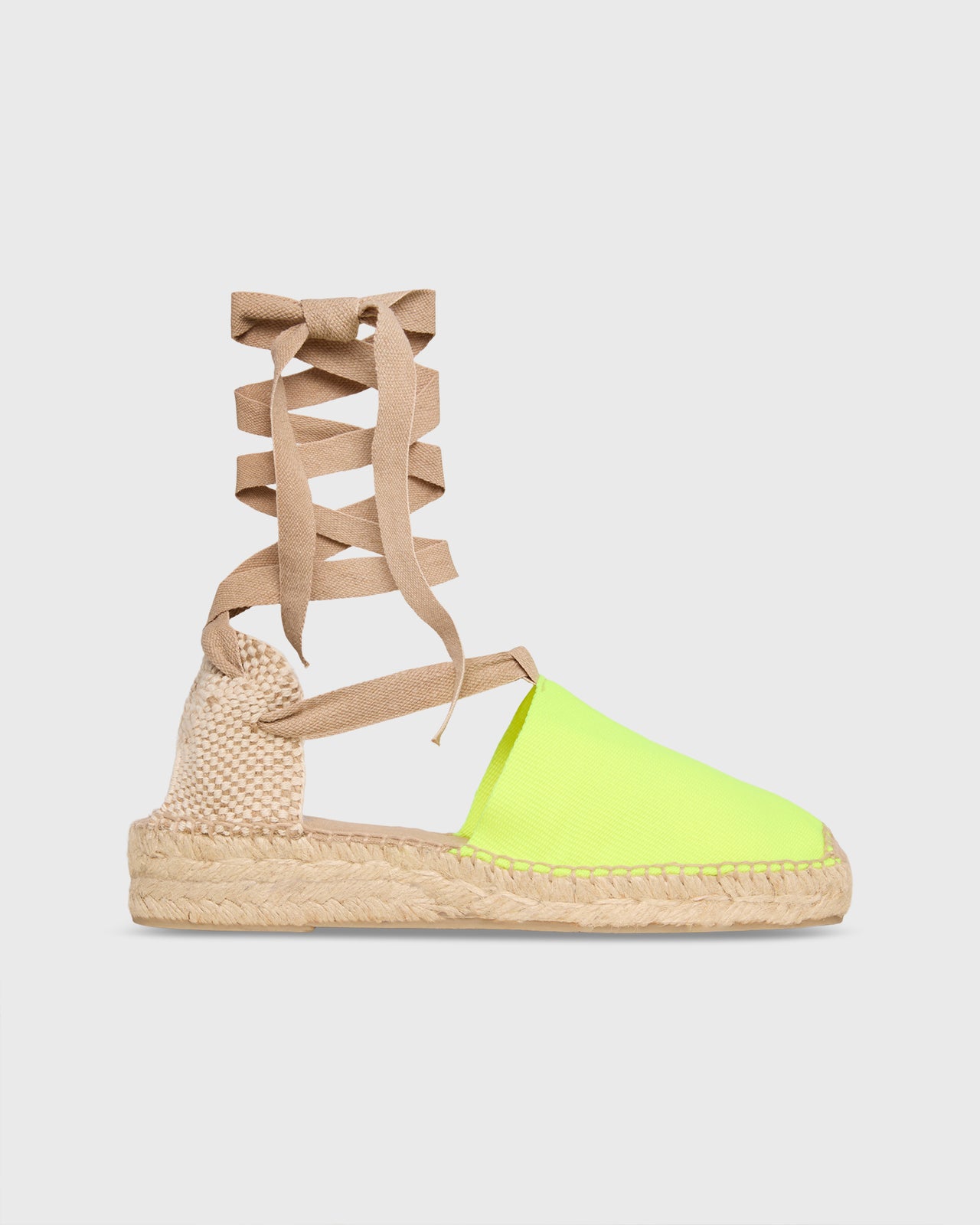 Pia Low Espadrille in Fluo Yellow Canvas